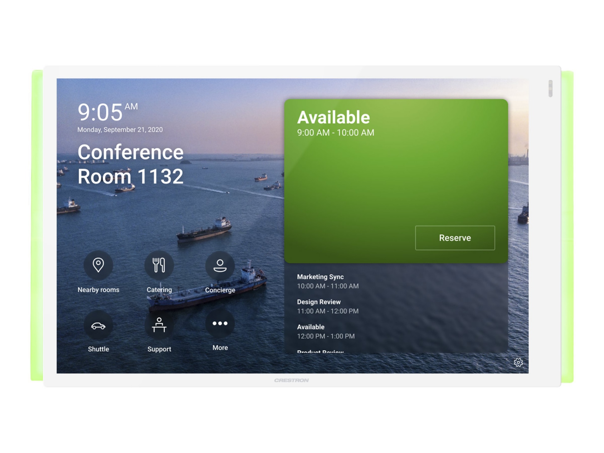 Crestron Room Scheduling Touch Screen TSS-1070-T-W-S-LB KIT - for Microsoft Teams - room manager - 802.11a/b/g/n/ac,