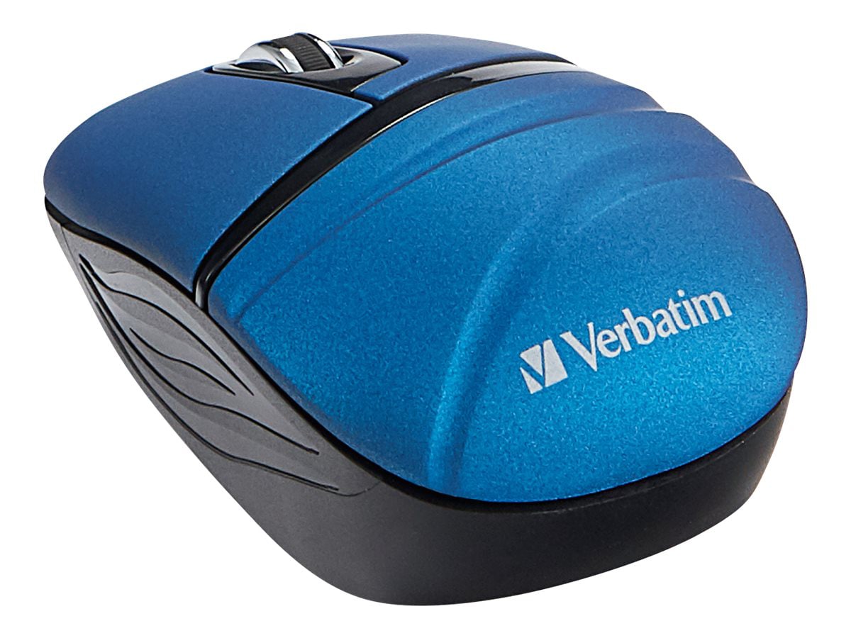 Verbatim Wireless Mini Travel Mouse - Commuter Series - mouse - 2.4 GHz - blue