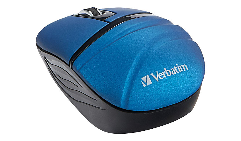 Verbatim Wireless Mini Travel Mouse - Commuter Series - mouse - 2.4 GHz - blue