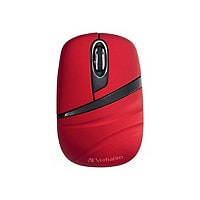 Verbatim Wireless Mini Travel Mouse - Commuter Series - mouse - 2.4 GHz - red