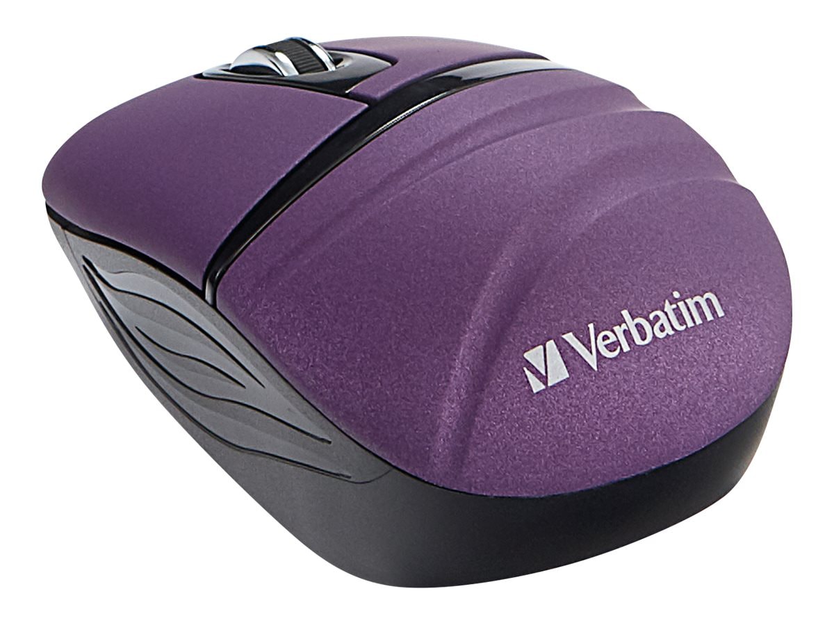 Verbatim Wireless Mini Travel Mouse - Commuter Series - mouse - 2.4 GHz - purple