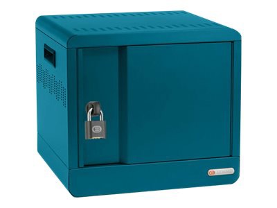 Bretford Cube Micro Station Pre-Wired TVS10USBC cabinet unit - for 10 notebooks/tablets - pacific blue