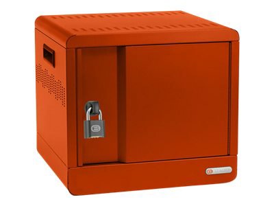 Bretford Cube Micro Station Pre-Wired TVS10USBC cabinet unit - for 10 notebooks/tablets - tangerine