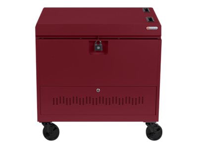 Bretford Cube Toploader TVTL30CAD - cart - for 30 tablets / notebooks - with caddies - maroon