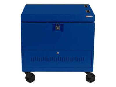 Bretford Cube Toploader TVTL30CAD cart - for 30 tablets / notebooks - with caddies - royal blue