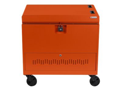 Bretford Cube Toploader TVTL30CAD - cart - for 30 tablets / notebooks - with caddies - tangerine