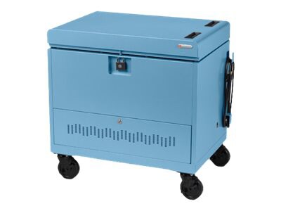 Bretford Cube Toploader TVTL30CADUSB - chariot - pré-câblé - pour 30 tablettes / notebooks - avec chariots - sky
