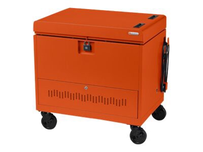 Bretford Cube Toploader TVTL30CADUSB - chariot - pré-câblé - pour 30 tablettes / notebooks - avec chariots - mandarine