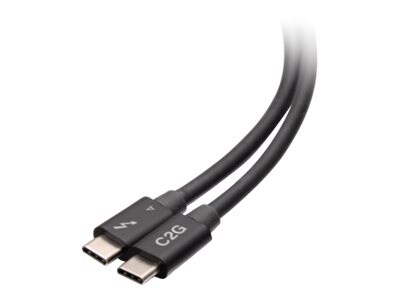 C2G 2.5ft Thunderbolt 4 USB C Cable - USB C to USB C - 40Gbps - M/M - Thund