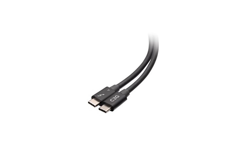 C2G 2.5ft Thunderbolt 4 USB C Cable - USB C to USB C - 40Gbps - M/M - Thunderbolt cable - 24 pin USB-C to 24 pin USB-C -