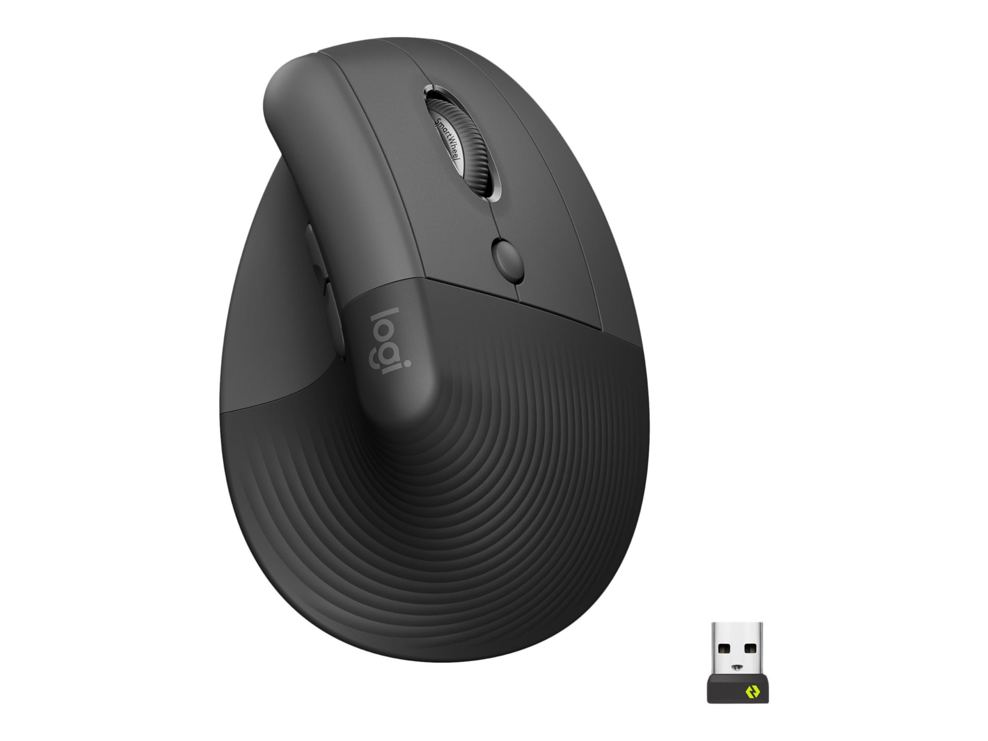 Logitech Lift Vertical Ergonomic Mouse - vertical mouse - Bluetooth, 2.4 GHz - graphite