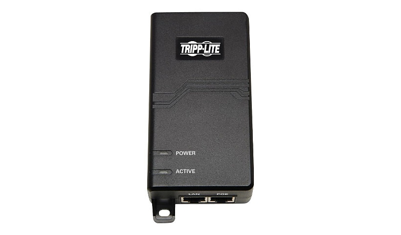 Tripp Lite Gigabit PoE+ Midspan Active Injector - IEEE 802.3at/802.3af, 30W, 1 Port, International Power Cords - PoE