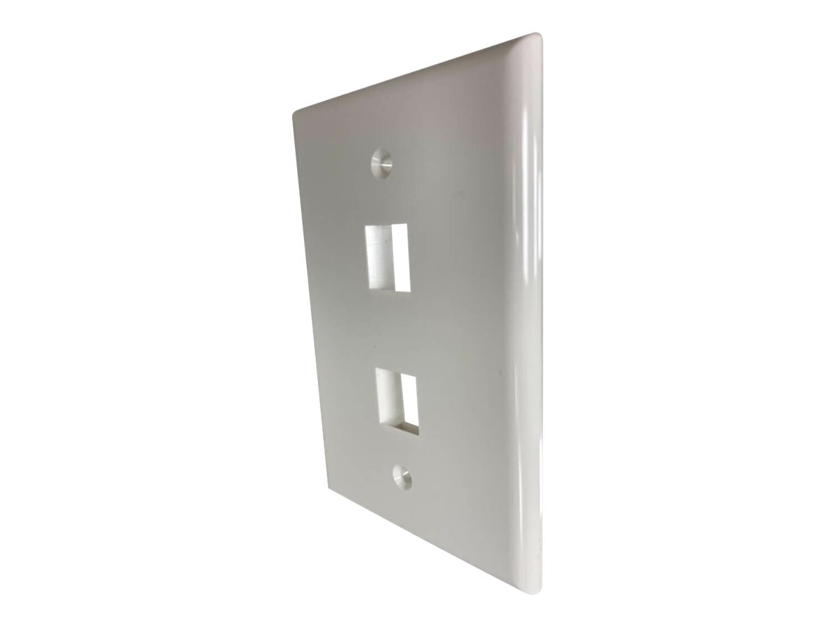 Eaton Tripp Lite Series 2-Port Single-Gang Keystone Wall Plate, Antibacteri