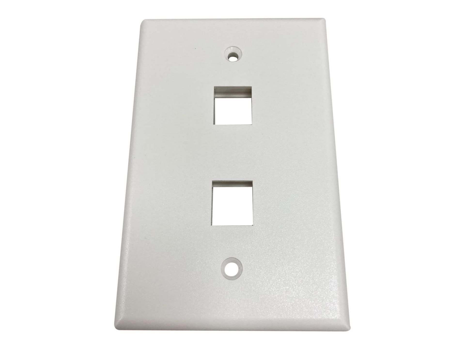 Eaton Tripp Lite Series 2-Port Single-Gang Keystone Wall Plate, Antibacterial, Ivory Matte, TAA - faceplate - TAA