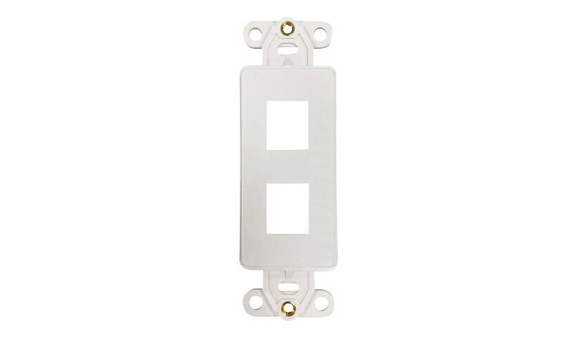 Tripp Lite Safe-IT Wall-Mount Insert 2-Port Antibacterial Decora Ivory TAA