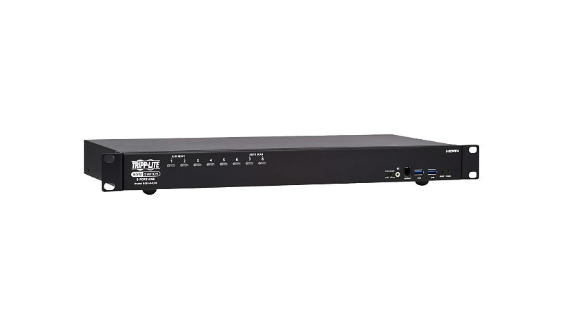 Tripp Lite 4K HDMI/USB KVM Switch 8-Port - 4K 60 Hz Video/Audio, USB Peripheral Sharing, 1U Rack-Mount - KVM / audio /