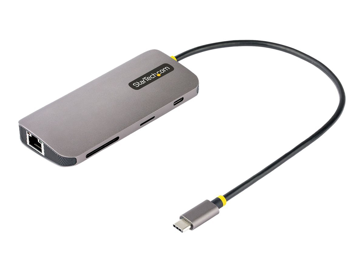 StarTech.com USB C Multiport Adapter, 4K 60Hz HDMI HDR10 Video, 3 Port 5Gbps USB-A Hub, 100W PD Pass-Through, GbE,