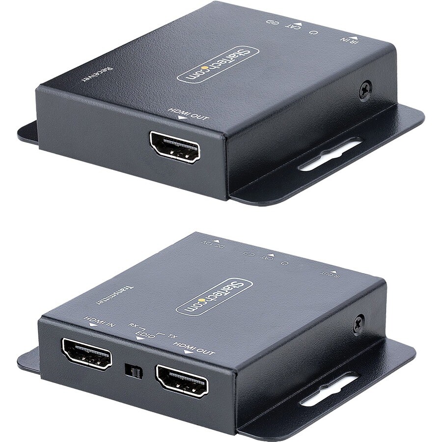 StarTech.com 4K HDMI Extender over CAT6/CAT5 Ethernet Cable, 4K 30Hz or 1080p 60Hz Video Extender, HDMI Transmitter and