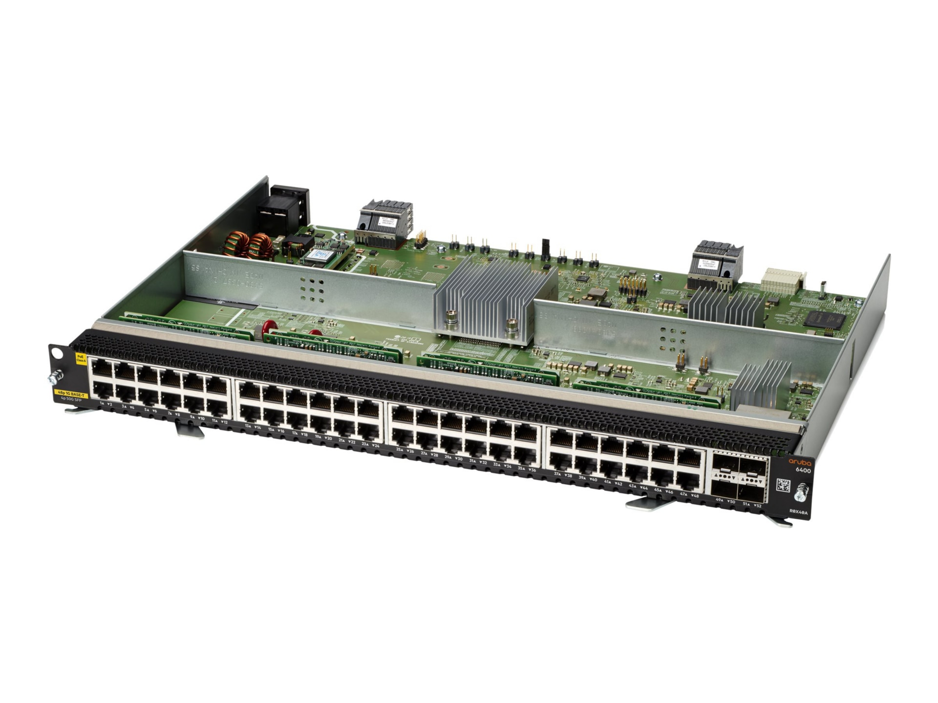 HPE Networking 6400 - expansion module - Gigabit Ethernet (PoE) x 48 + Gigabit Ethernet x 4