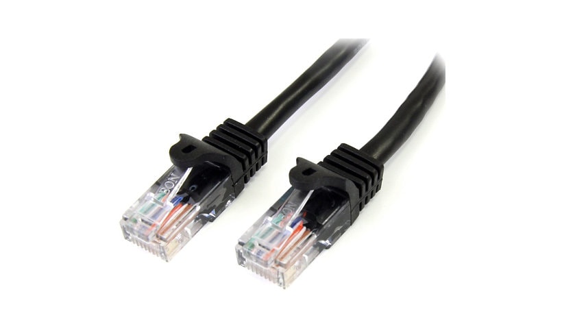 StarTech.com Cat5e Ethernet Cable 100 ft Black Cat 5e Snagless Patch Cable