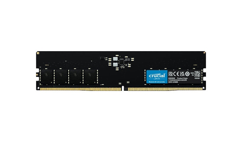 Crucial - DDR5 - module - 16 GB - DIMM 288-pin - 4800 MHz / PC5-38400 - unbuffered