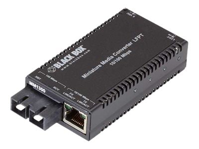 Black Box MultiPower Miniature Fast Ethernet Media Converter - convertisseur de média à fibre optique - 10Mb LAN, 100Mb LAN