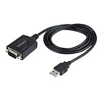 StarTech.com 3ft (1m) USB to Serial Cable with COM Port Retention, DB9 Male RS232 to USB Converter, USB to Serial