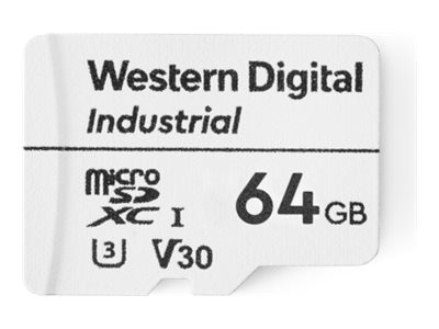 Western Digital Industrial - flash memory card - 64 GB - microSDXC UHS-I