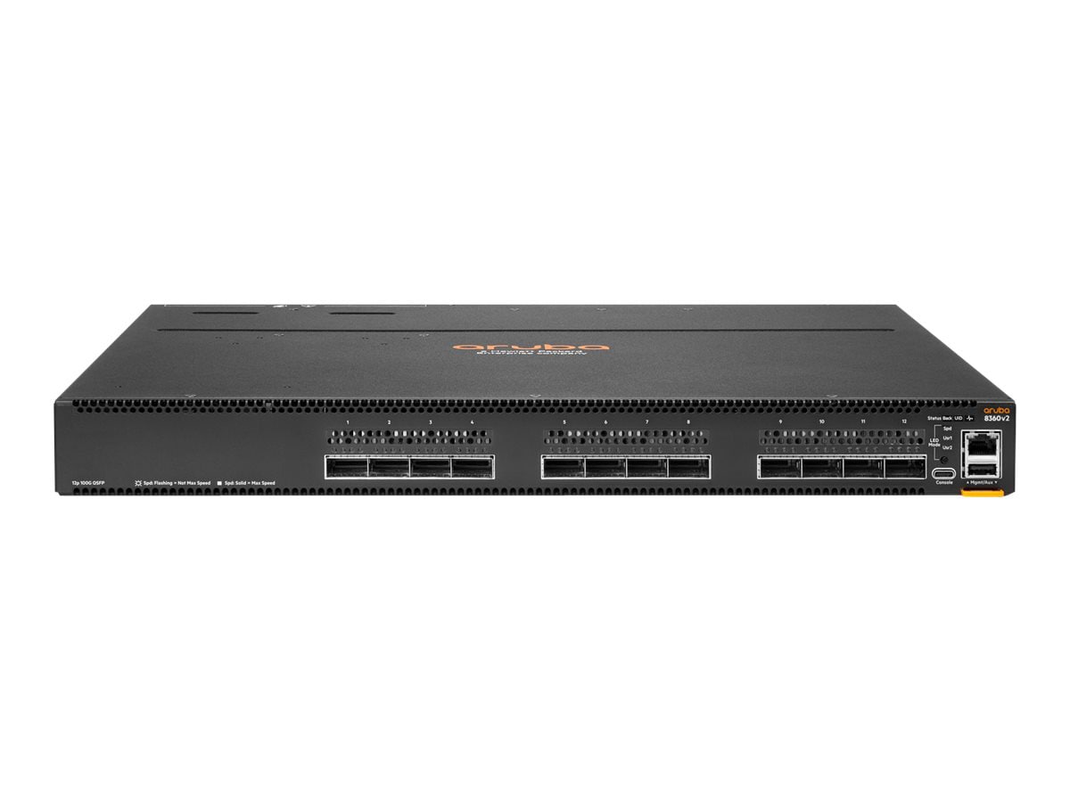 HPE Aruba 8360-12C V2 Front-to-Back 3F 2AC Switch Bundle - U.S