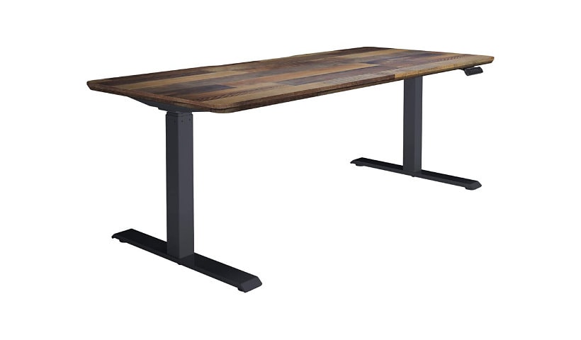 VARI - sit/standing desk - rectangular - reclaimed wood