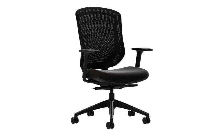 Vari Upholstered Desk Chair (VariDesk) - Comfortable Computer Chair with  Memory Foam Cushion - Home Office Chair with Wheels - Adjustable Height