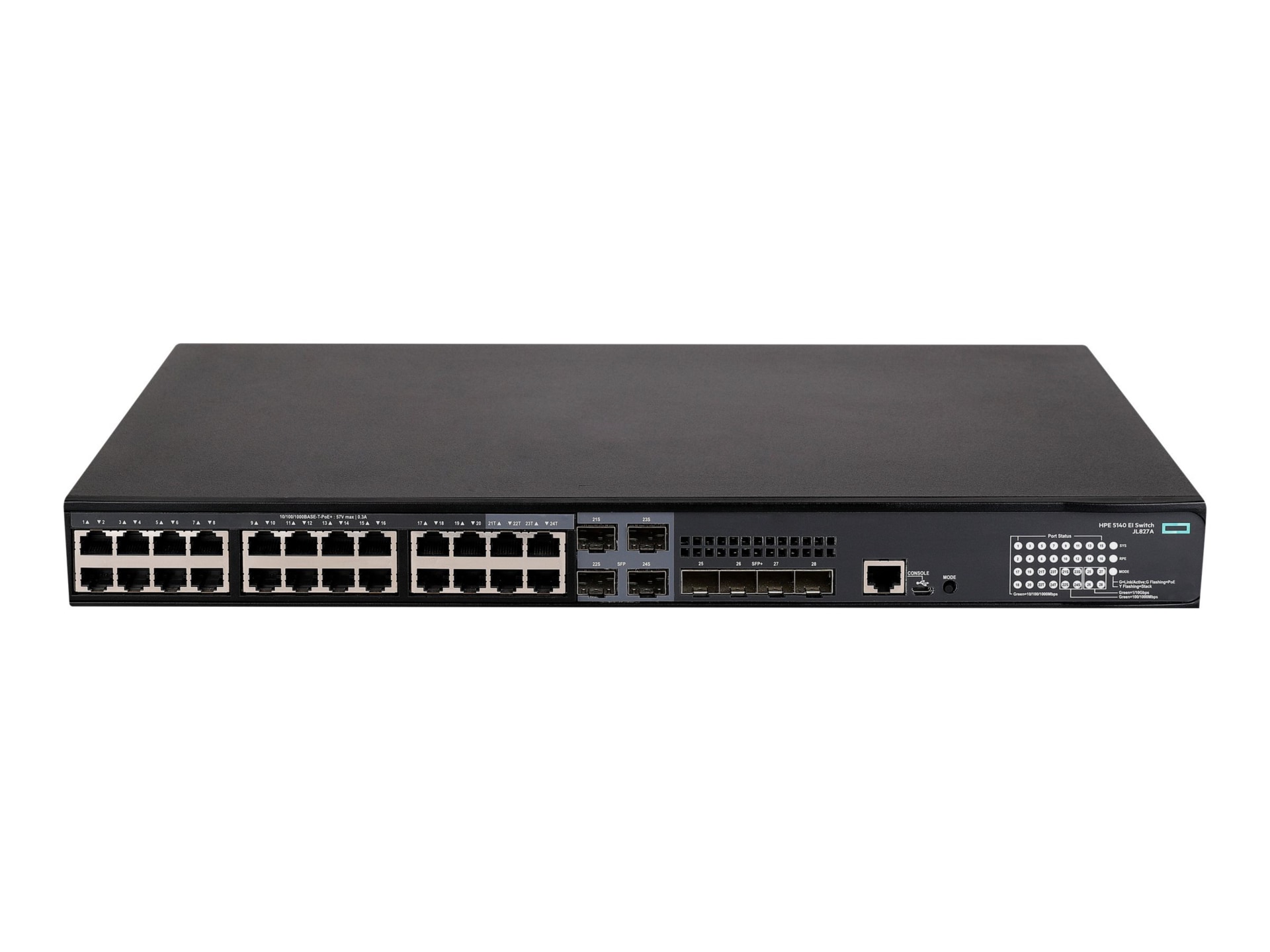 HPE FlexNetwork 5140 24G PoE+ 4SFP+ EI - commutateur - 28 ports - intelligent - Montable sur rack