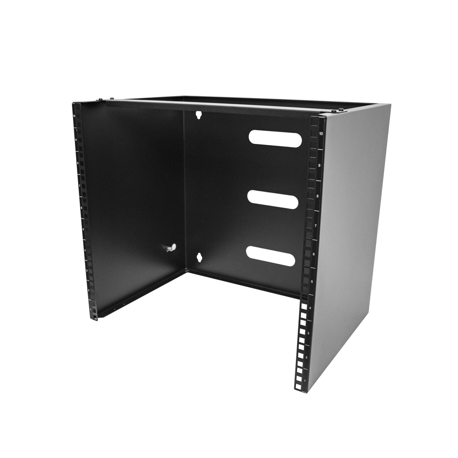 StarTech.com 10U Wall Mount Rack, 14in Deep, 19 inch Wall Mount Network Rack, Wall Mounting Patch Panel Bracket for