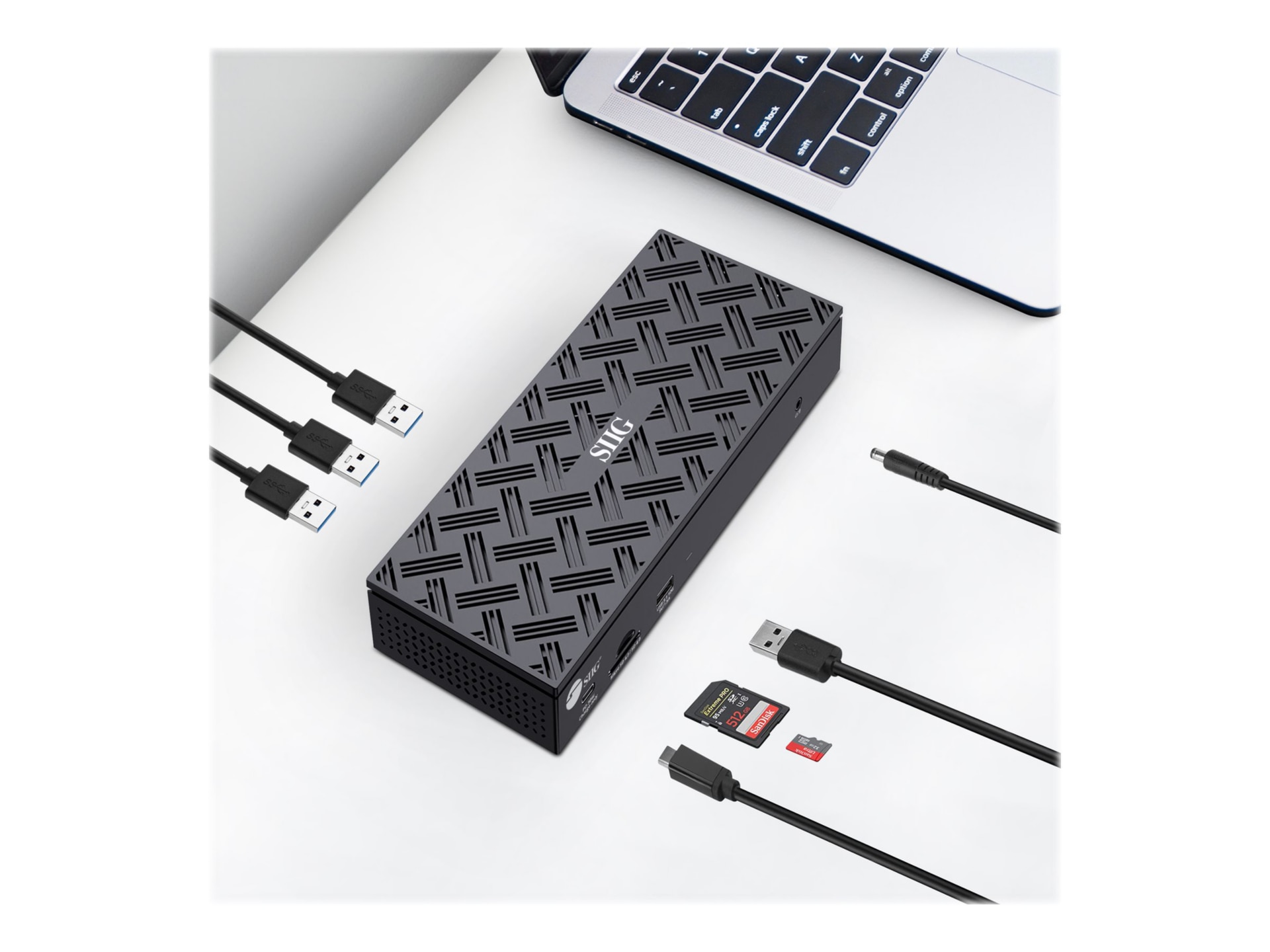 Thumbnail 7 of 7 for SIIG USB-C Quad Hybrid 4K Video Docking Station with PD - docking station - USB-C / Thunderbolt 3 - 4 x DP, 4 x HDMI -