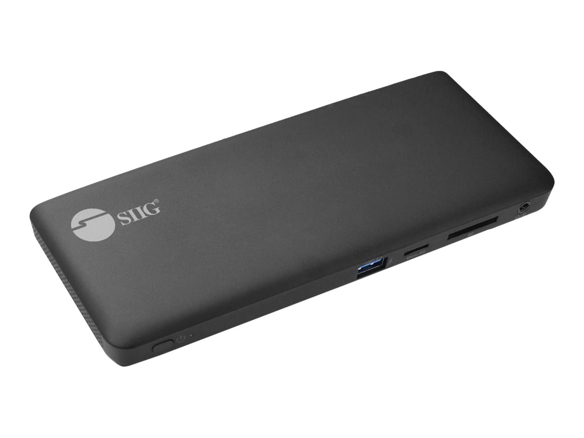 SIIG USB-C Triple Video MST Docking Station with PD - docking station - USB-C - 2 x HDMI, DP - 1GbE