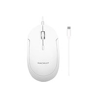 Macally UCDYNAMOUSEW - mouse - quiet click - USB-C - white, silver