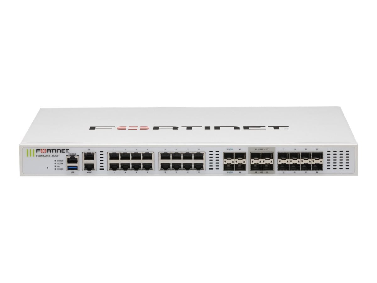 Fortinet FortiGate 400F - security appliance - with 3 years 24x7 FortiCare Support + 3 years FortiGuard Unified Threat