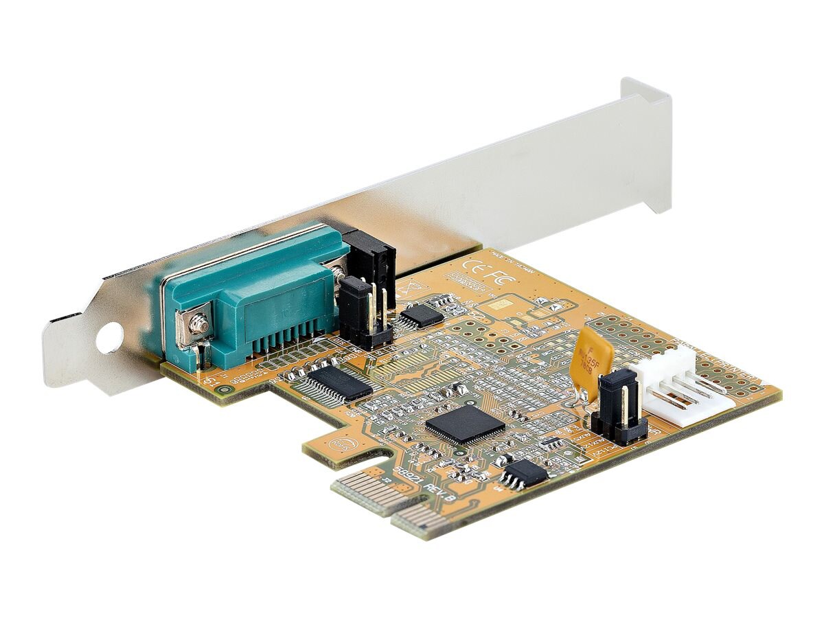 StarTech.com 1-Port PCI Express Serial Card, PCIe to RS232 (DB9) Serial Interface Card, 16C1050 UART, COM Retention, Low