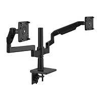 Humanscale M/FLEX M2.1 - mounting kit - for 2 LCD displays - black with bla