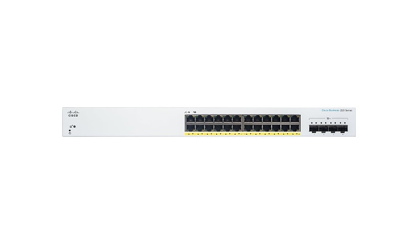 Cisco Business 220 Series CBS220-24P-4X - switch - 24 ports - smart - rack-mountable