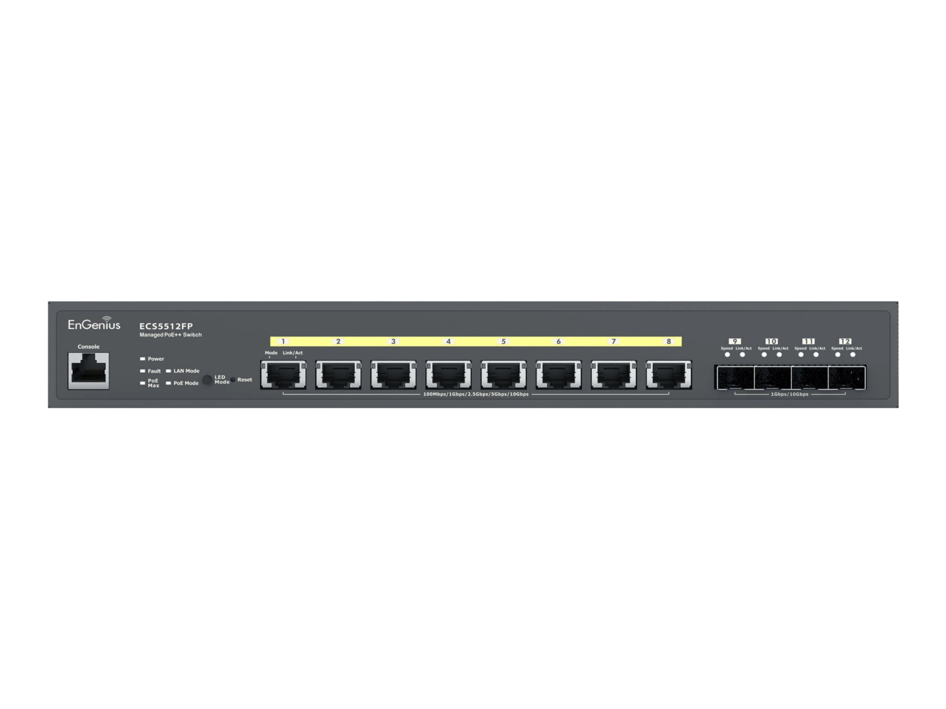EnGenius Cloud ECS5512FP - switch - 8 ports - managed - rack-mountable