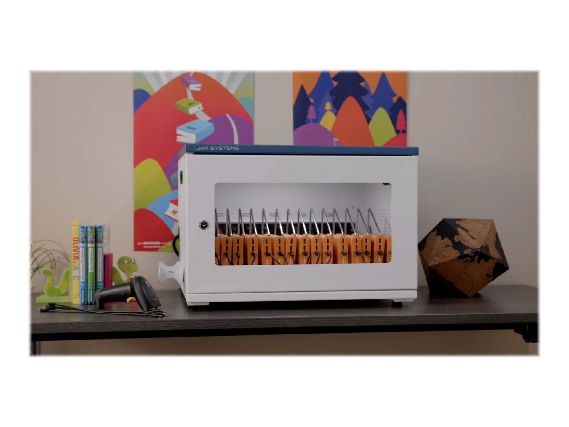 JAR Systems Library Check-Out USB-C Charge Cart