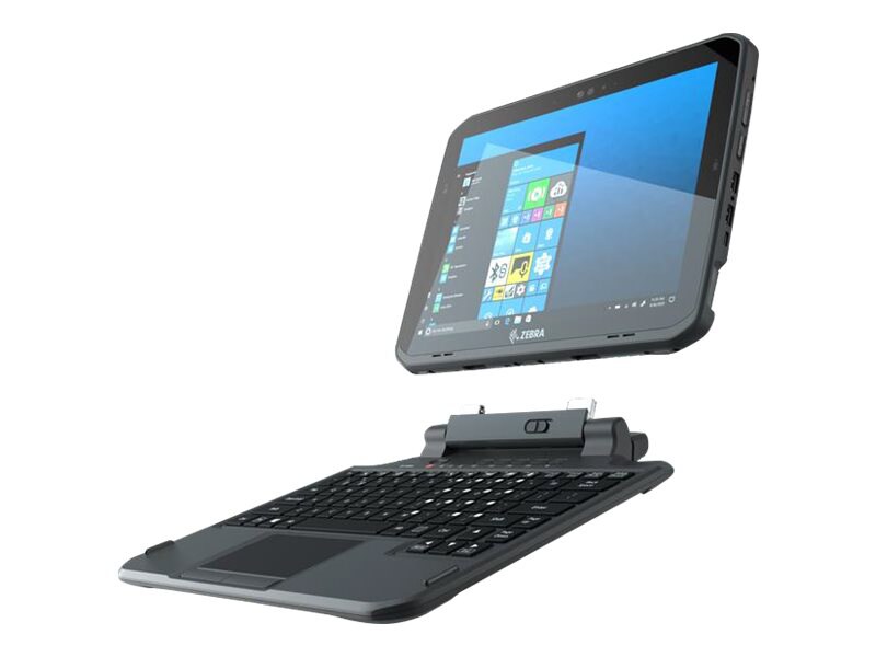 Zebra 2-in-1 - keyboard - with touchpad, extendable integrated handle - QWERTY - US