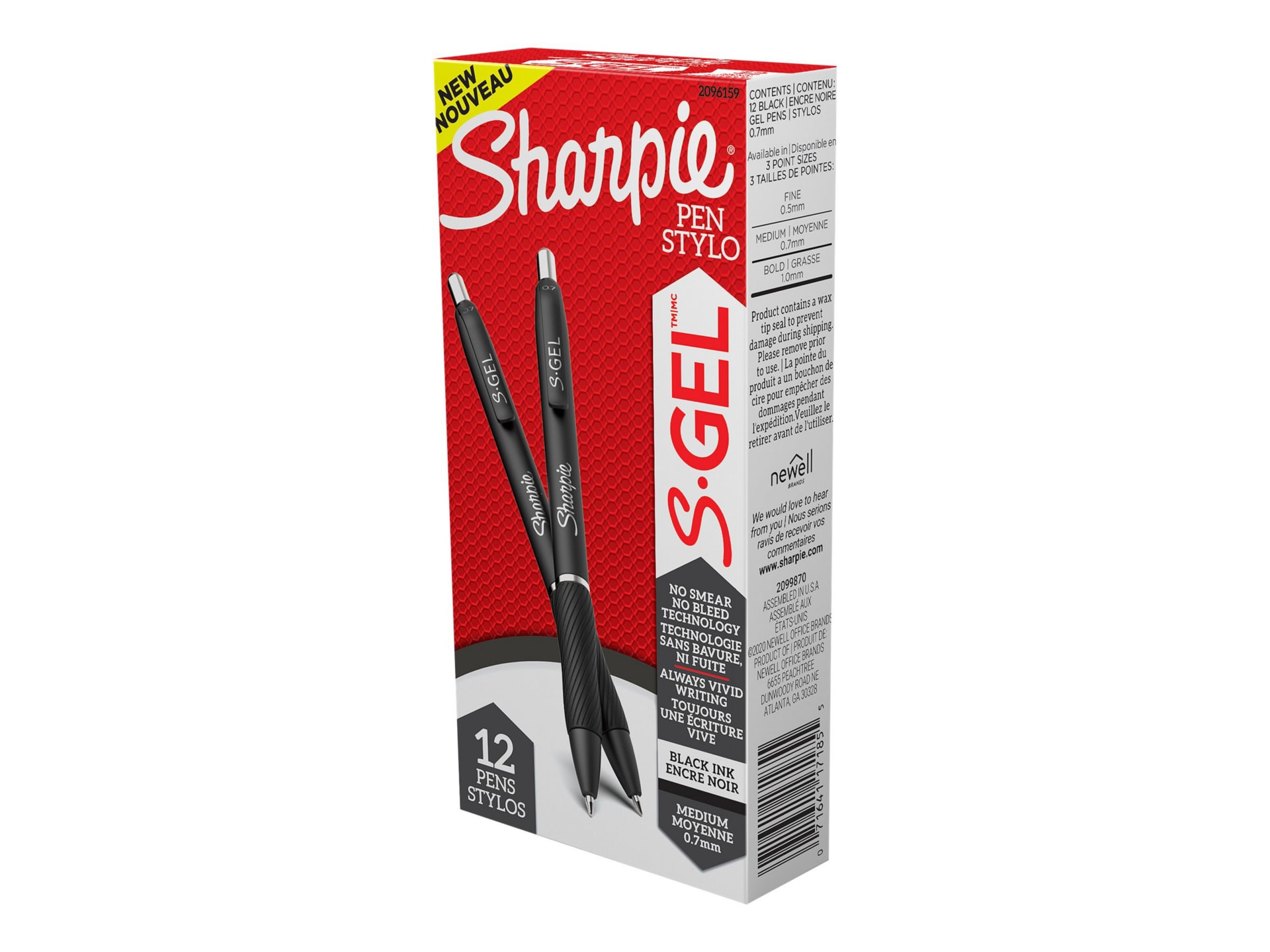 Dymo Sharpie Medium Point Ink Gel Pen - Black (Pack of 12)