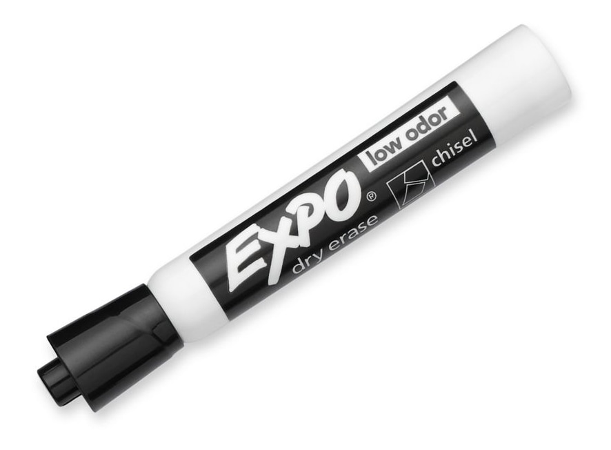 Dymo Expo Low Odor Chisel Tip Dry Erase Markers- Black