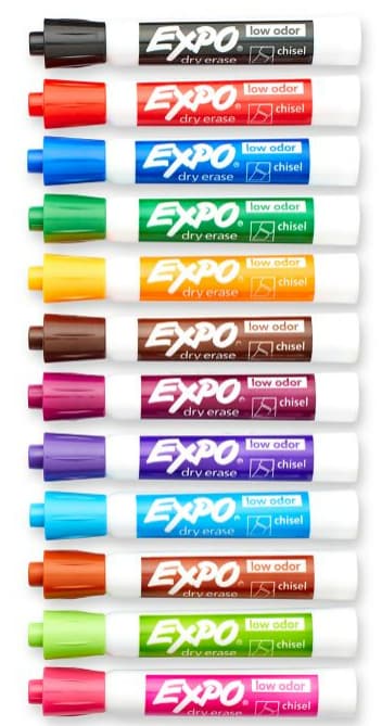Dymo Expo Low Odor Chisel Tip Dry Erase Markers - 80699 - Office