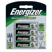 Energizer Rechargeable AA NIMH Batteries 4-Pack