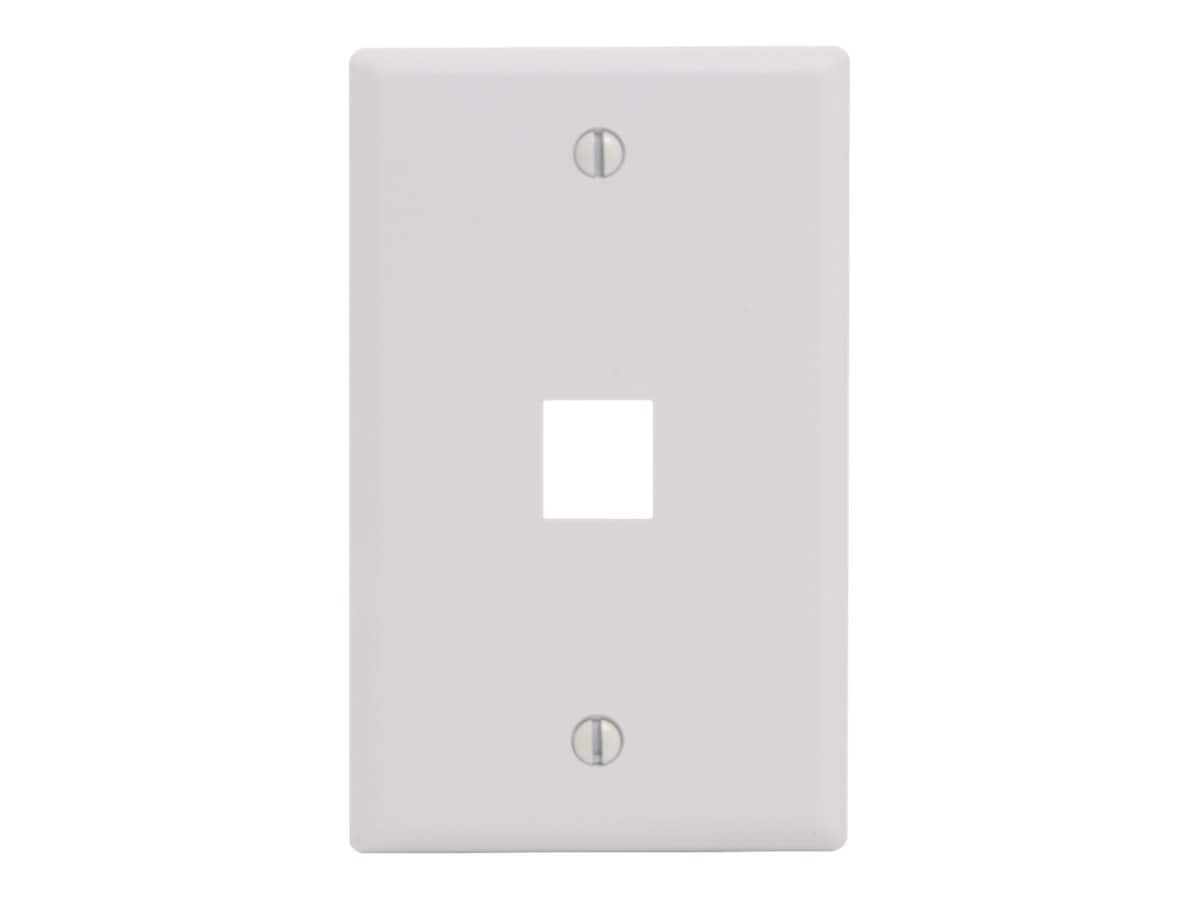 ICC 1 Port Classic Faceplate for Single Gang Outlet Box - White