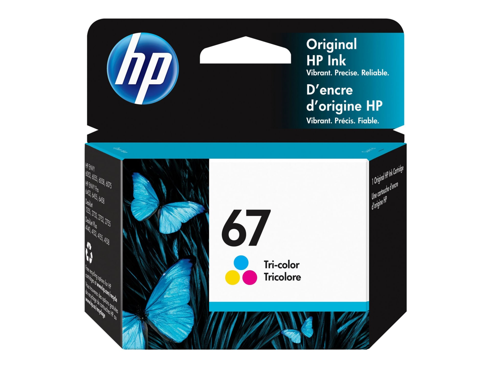 HP 67 Original Inkjet Ink Cartridge - Tri-color - 1 Each