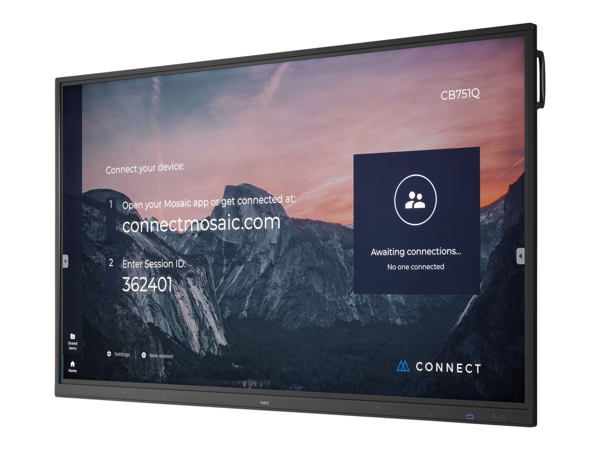 NEC MultiSync CB861Q-C1 CB Series - 86" LED-backlit LCD display - 4K - for digital signage / interactive communication